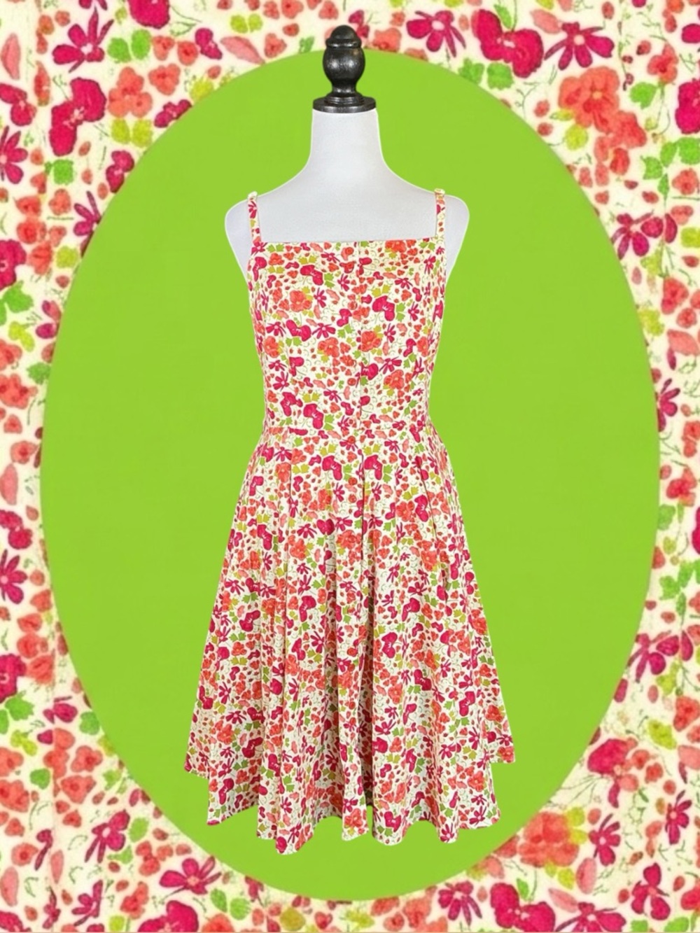 Collectif Retro Rockabilly Pin-Up MCM Cottagecore Floral 50s Style Swing Dress 6